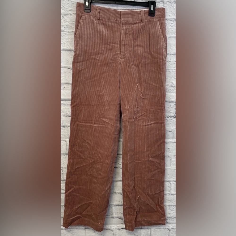 NWT Club Monaco Women's Corduroy Wide Leg Pants Size 4 Mauve Retail $179 - Picture 2 of 5